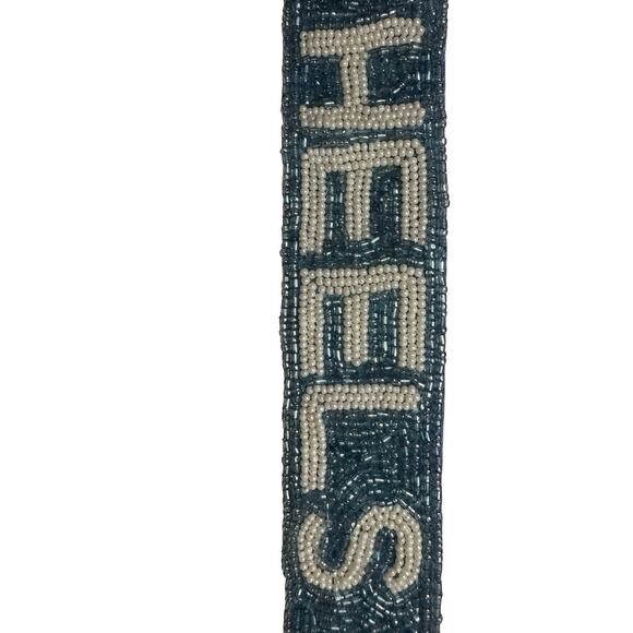 UNC Blue & White Beaded Purse Bag Strap Game Day Chapel Hill North Carolina - Picture 5 of 7